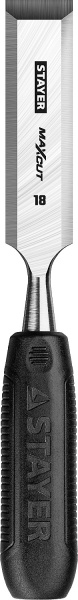 1820-18_z01 STAYER Max-Cut стамеска с пластиковой рукояткой, 18 мм