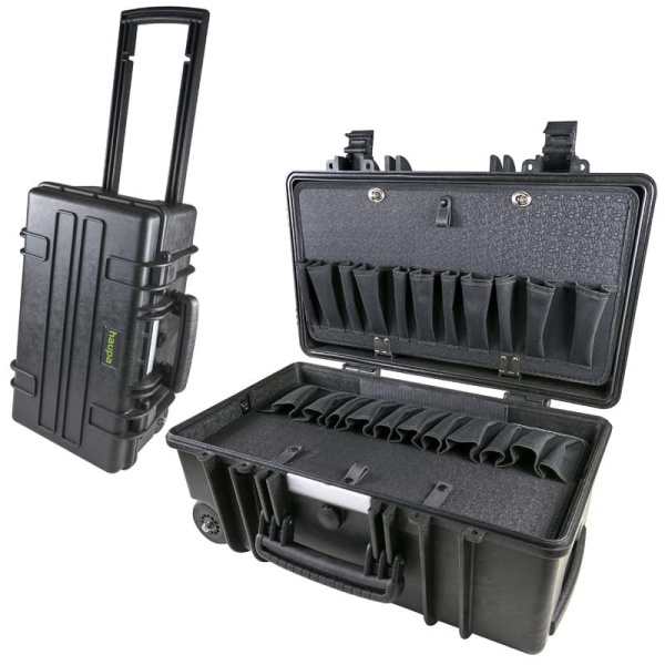220299 Чемодан для инструментов "Extreme", с роликами, пустой, 517х277х217 мм PPsafe (Haupa)