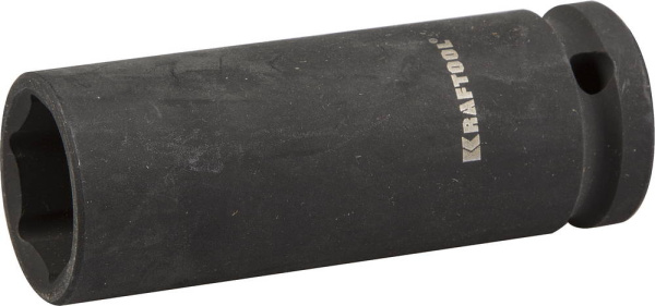 27942-21_z01 Торцовая головка KRAFTOOL "INDUSTRIE QUALITAT" ударная, удлиненная (1/2"), FLANK, Cr-Mo, фосфатированная, 21 мм