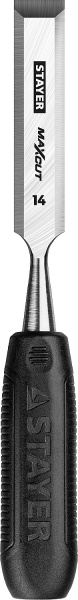 1820-14_z01 STAYER Max-Cut стамеска с пластиковой рукояткой, 14 мм