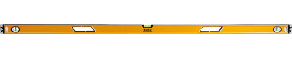 JBL006 Уровень JCB коробчатый, 2 фрезерованные базовые поверхности, 3 ампулы, крашенный, с ручками, 0,5мм/м, 180см