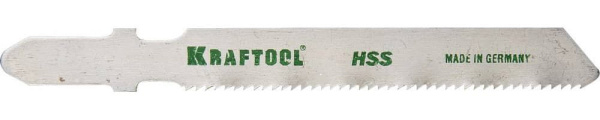 159551-1,2 Полотна KRAFTOOL, T118A, для эл/лобзика, HSS, по металлу (1,5-2мм), EU-хвост., шаг 1,2мм, 55мм, 2шт