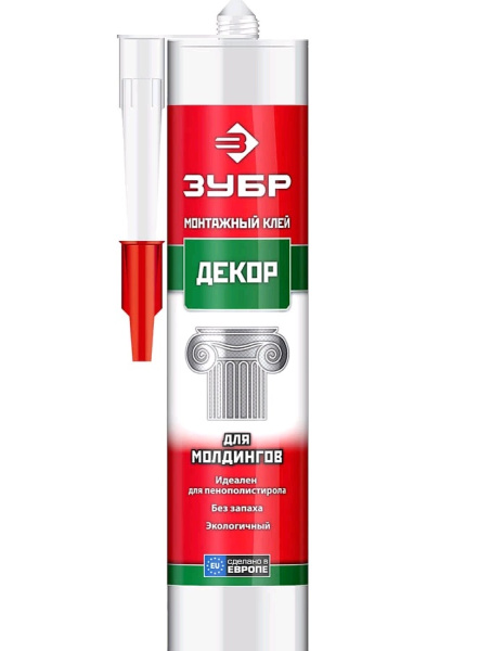 41337 Клей монтажный ЗУБР КМ 700, для молдингов, 300мл