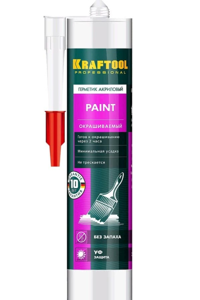 41251-0 Герметик акриловый KRAFTOOL белый, 300мл