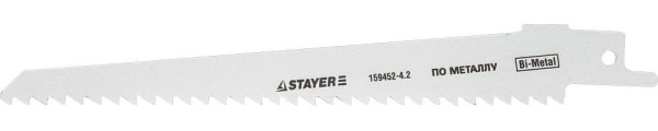 159452-4.2 Полотно STAYER "PROFI" S611DF для сабельн эл. ножовки Bi-Metall, дерево, дерево с гвоздями,металл, газобетон, пластик