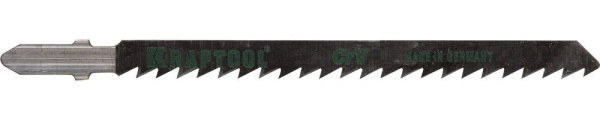 159511-4 Полотна KRAFTOOL, T101D, для эл/лобзика, Cr-V, по дереву, ДСП, ДВП, чистый рез, EU-хвост., шаг 4мм, 75мм, 2шт