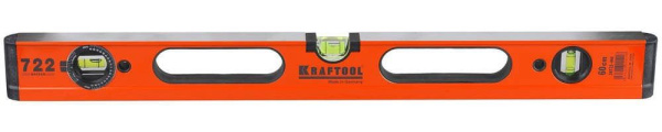 34722-100 Уровень KRAFTOOL алюминиевый, 3 глазка, 100см