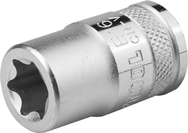 27810-18_z01 Торцовая головка KRAFTOOL "INDUSTRIE QUALITAT", Cr-V, внешний TORX, хромосатинированная, 1/2", Е 18