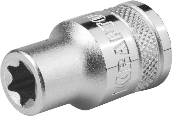 27810-14_z01 Торцовая головка KRAFTOOL "INDUSTRIE QUALITAT", Cr-V, внешний TORX, хромосатинированная, 1/2", Е 14