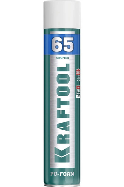 41175 Пена KRAFTOOL KRAFTFLEX 65 монтажная, адаптерная, всесезонная, 750мл