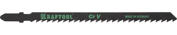 159522-4 Полотна KRAFTOOL, T344D, для эл/лобзика, Cr-V, по дереву, ДВП, ДСП, быстрый рез, EU-хвост., шаг 4мм, 110мм, 2шт