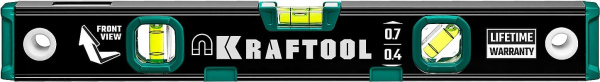 34785-40 Kraftool 400 мм, магнитный уровень с зеркальным глазком