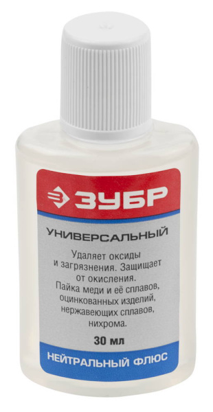55494-030 Флюс ЗУБР нейтральный, пластиковый флакон, 30мл