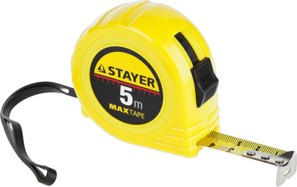 34014-05-19 Рулетка STAYER "МASTER" "MaxTape", пластиковый корпус, 5м/19мм