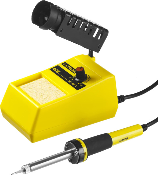 55371 Паяльная станция аналоговая, STAYER "MASTER", диапазон 150-480°C, 48Вт