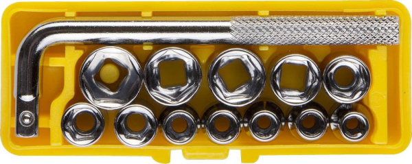 2-26089-H13 Набор STAYER Торцовые головки "MASTER" POCKET в пласт боксе, 13 предметов