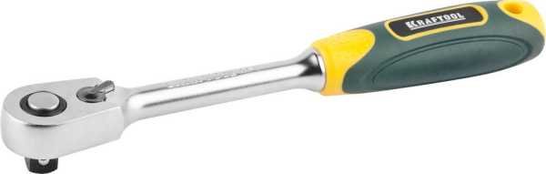 27794-3/8_z02 Трещотка для торцовых головок KRAFTOOL "PRO", Сr-V сталь, 60 зубцов, 3/8"