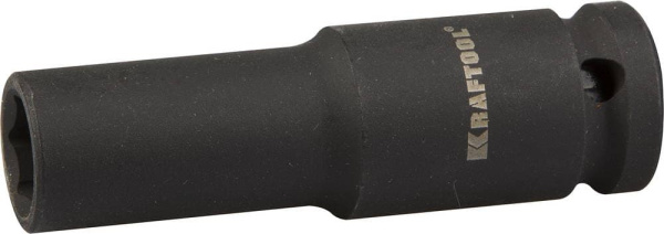 27942-14_z01 Торцовая головка KRAFTOOL "INDUSTRIE QUALITAT" ударная, удлиненная (1/2"), FLANK, Cr-Mo, фосфатированная, 14 мм