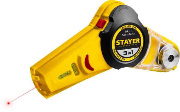 34987 STAYER Drill Assistant уровень с приспособлением для сверления, 7м, точн. +/-1,5 мм/м