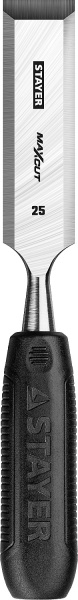 1820-25_z01 STAYER Max-Cut стамеска с пластиковой рукояткой, 25 мм