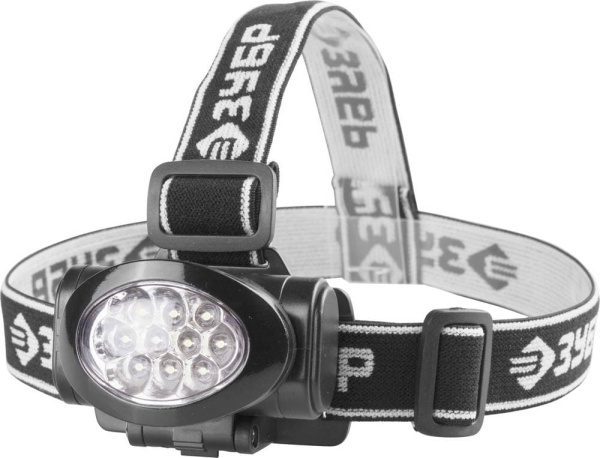 56438 Фонарь ЗУБР "МАСТЕР" налобный светодиодный, 10Ultra LED, матричный рефлектор, 3 режима, 3ААА