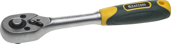 27791-1/4_z02 Трещотка для торцовых головок KRAFTOOL "EXPERT", Сr-V сталь, 72 зубца, 1/4"