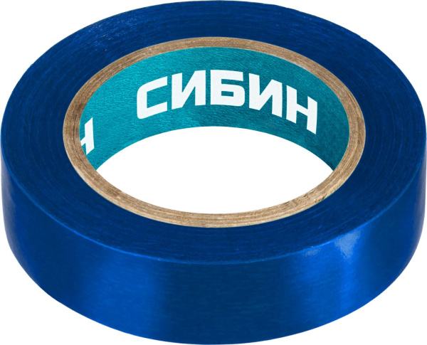 1235-7 СИБИН ПВХ изолента, 10м х 15мм, синяя