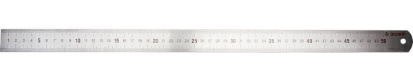 34280-1-050 Линейка ЗУБР "ЭКСПЕРТ" нержавеющая, двусторонняя, непрерывная шкала 1/2мм / 1мм, двухцветная, длина 0,5м, толщина 0,7мм