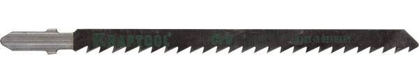 159512-4 Полотна KRAFTOOL, T301CD, для эл/лобзика, Cr-V, по дереву, ДСП, ДВП, чистый рез, EU-хвост., шаг 4мм, 110мм, 2шт