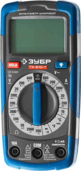 59810 Мультиметр ЗУБР ТХ-810-Т цифровой