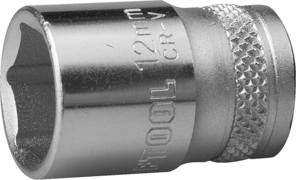 27815-12_z01 Торцовая головка KRAFTOOL "INDUSTRIE QUALITAT", Cr-V, FLANK, хромосатинированная, 1/4", 12 мм
