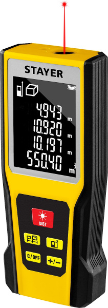 34957_z01 Дальномер лазерный, "LDM-60 ", дальность 60 м, 5 функций, STAYER Professional