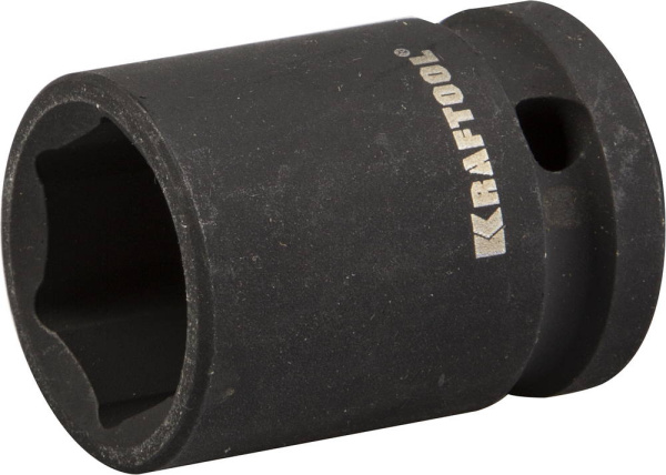 27940-19_z01 Торцовая головка KRAFTOOL "INDUSTRIE QUALITAT" ударная (1/2"), FLANK, Cr-Mo, фосфатированная, 19 мм