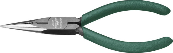 220017-3-14 Тонкогубцы KRAFTOOL "KRAFT-MINI", обливные рукоятки, CrV сталь, 140мм