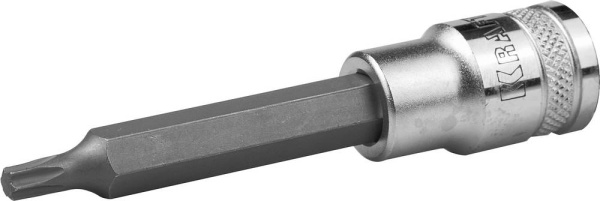 27906-27_z01 Торцовая бита-головка KRAFTOOL "INDUSTRIE QUALITAT", удлиненная, материал S2, TORX, сатинированная, 1/2", Т27