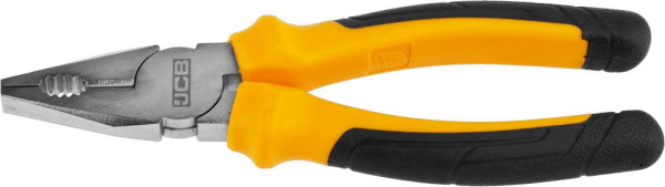 JPL005 Плоскогубцы JCB, хромированное покрытие, двухкомпонентная рукоятка, CrV cталь, 180мм