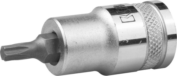 27905-27_z01 Торцовая бита-головка KRAFTOOL "INDUSTRIE QUALITAT", материал S2, TORX, сатинированная, 1/2", Т27