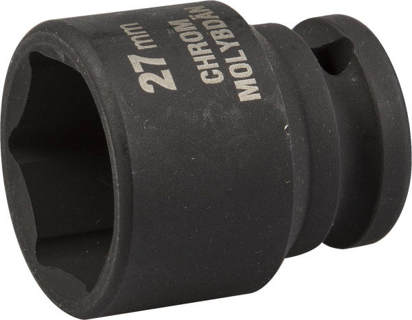 27940-27_z01 Торцовая головка KRAFTOOL "INDUSTRIE QUALITAT" ударная (1/2"), FLANK, Cr-Mo, фосфатированная, 27 мм