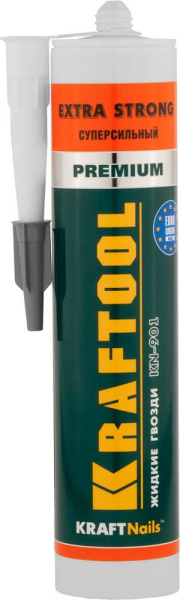 41343_z01 Клей монтажный KRAFTOOL KraftNails Premium KN-901, сверхсильный универсальный, для наружных и внутренних работ, 310мл