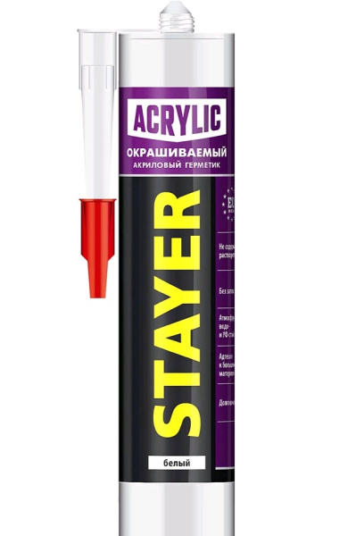 41211-0_z01 Герметик STAYER "MASTER" акриловый, белый, 260мл