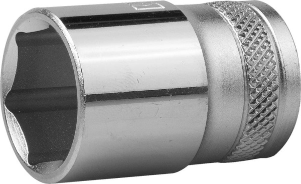 27805-19_z01 Торцовая головка KRAFTOOL "INDUSTRIE QUALITAT", Cr-V, FLANK, хромосатинированная, 1/2", 19 мм