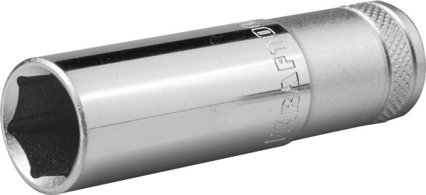 27807-16_z01 Торцовая головка KRAFTOOL "INDUSTRIE QUALITAT", удлиненная, Cr-V, FLANK, хромосатинированная, 1/2", 16 мм