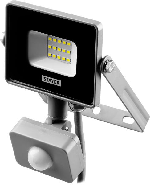 57133-10 Прожектор LEDPro светодиодный, STAYER Profi, датчик движения, 10Вт