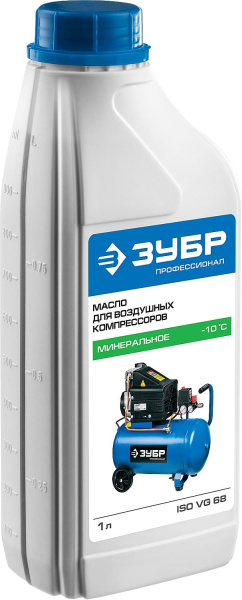 ЗМК-ПС Масло ЗУБР, для воздушных компрессоров, минеральное, класс ISO VG 68, 1л