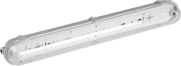 57610-18 Светильник СВЕТОЗАР пылевлагозащищенный для люминесцентных ламп, Т8, IP65, G13, 1х18Вт