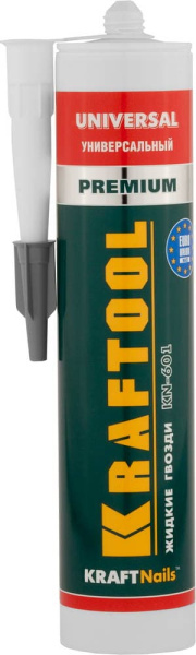 41341_z01 Клей монтажный KRAFTOOL KraftNails Premium  KN-601, универсальный, для наружных и внутренних работ, 310мл