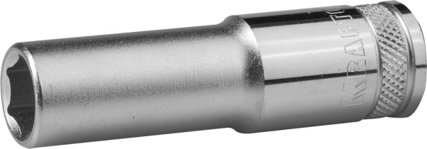 27807-13_z01 Торцовая головка KRAFTOOL "INDUSTRIE QUALITAT", удлиненная, Cr-V, FLANK, хромосатинированная, 1/2", 13 мм