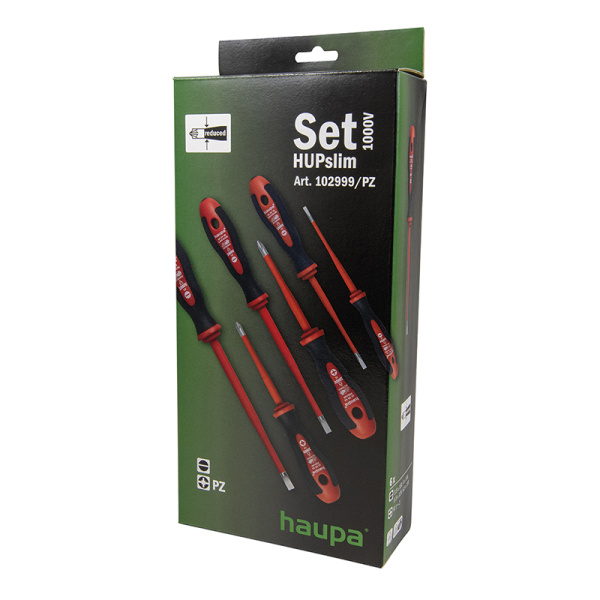 102999/PZ Набор двухкомпонентных отверток VDE HUPslim PZ (Haupa)