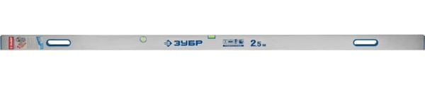 1075-2.5_z01 Правило-уровень с ручками ППУ-Р, 2.5 м, ЗУБР