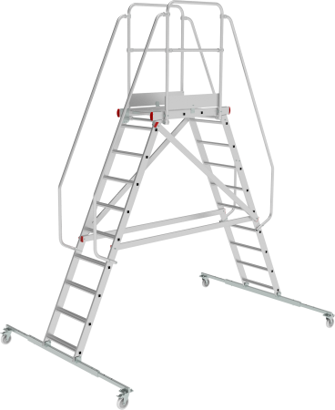 5520210 Передвижной трап с двусторонним подъемом индустриальный NV 5520 2x10 Новая высота